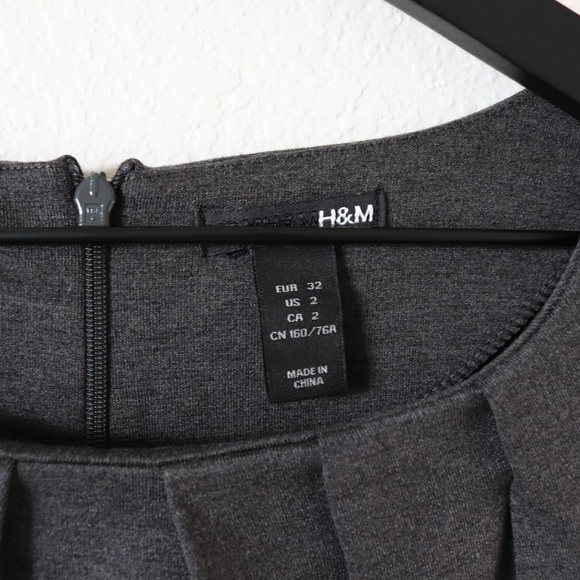 Size 2 H&M Belted Gray Dress - Picture 3 of 4